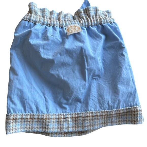 The Beaufort Bonnet Company Beasley Bow Skirt Blue Tan Woven Yarn Girl’s Size 10 - Picture 4 of 9